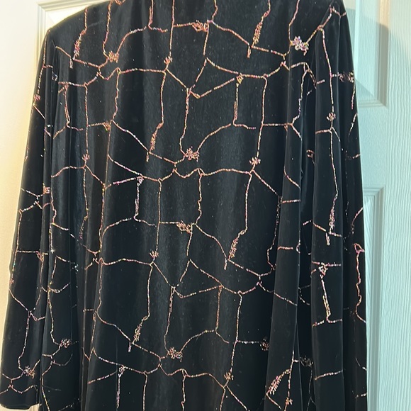 Velvet pantsuit, enhanced with glitter, and Gold size 16 women’s - Picture 6 of 8